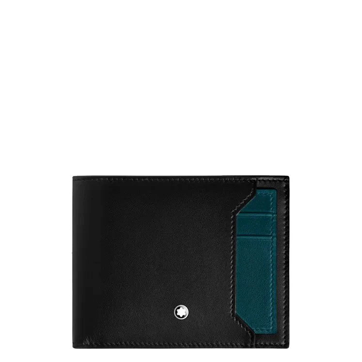 Montblanc cartera 6 compartimentos con tarjetero extraíble Azul legión suave ref. 198745