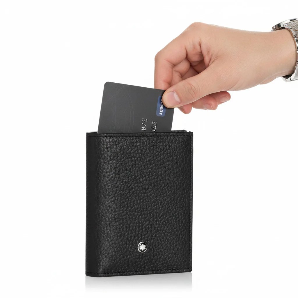 Montblanc cartera mini de piel ref. 222995