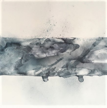 Channel IV: Water, graphite dust on paper. 24" x 24"