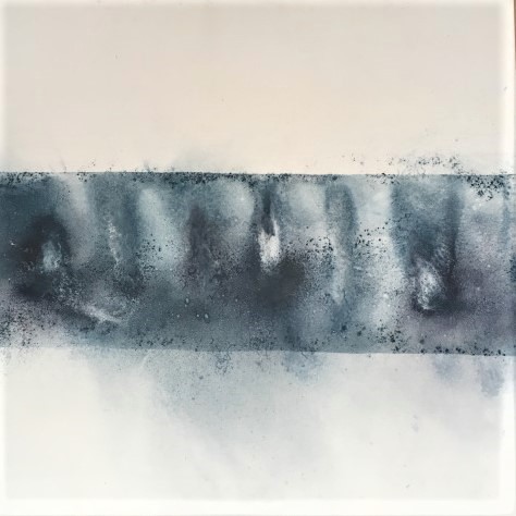 Channel III: Water, graphite dust on paper. 24" x 24"