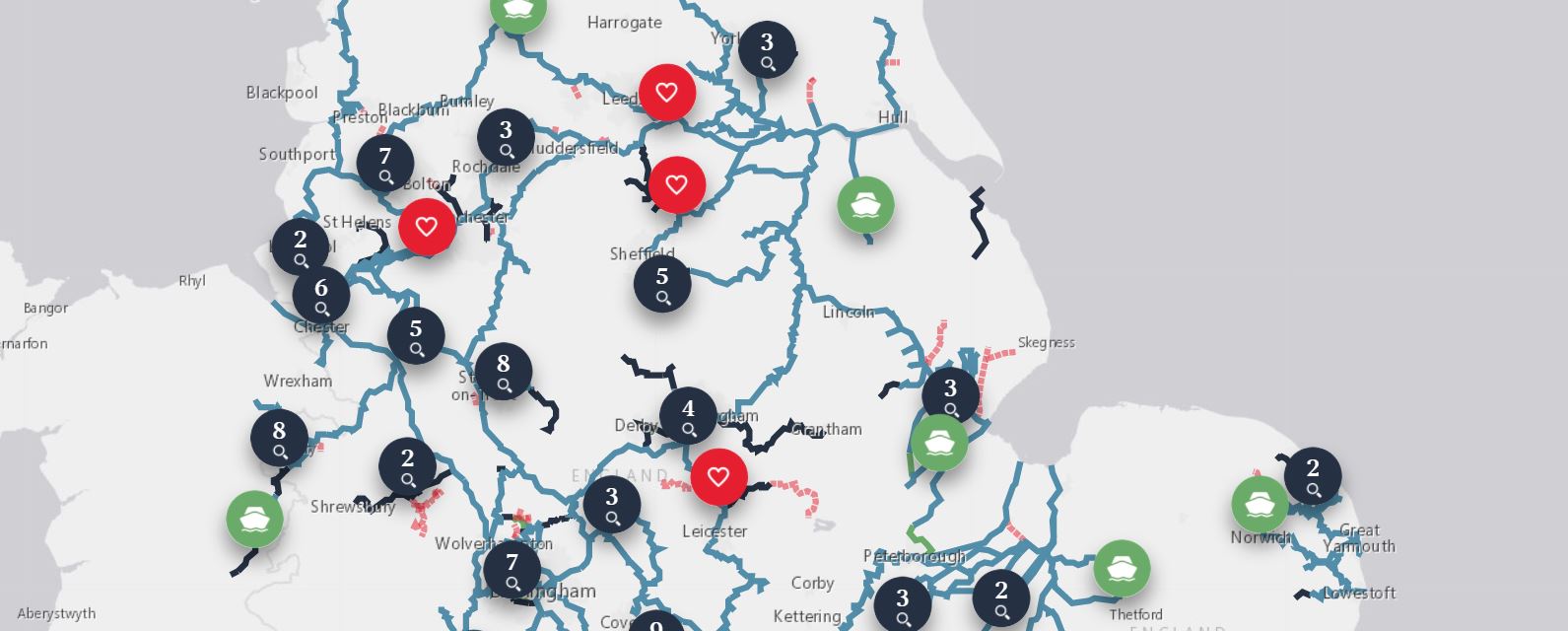 Map Of The UK Inland Waterways The Inland Waterways Association Map 