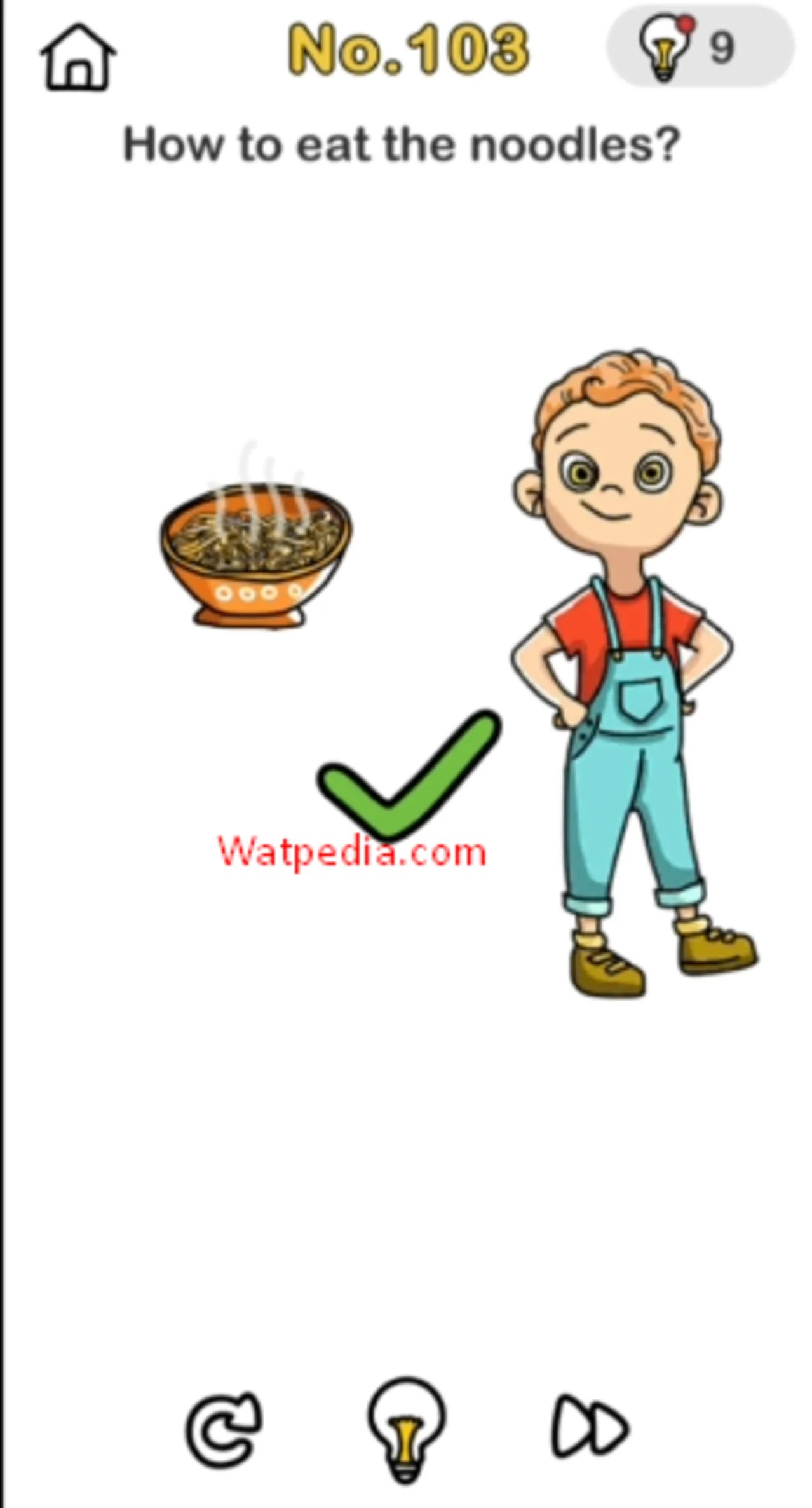 Brain out level 103 how to eat the noodles ️ ️ ️