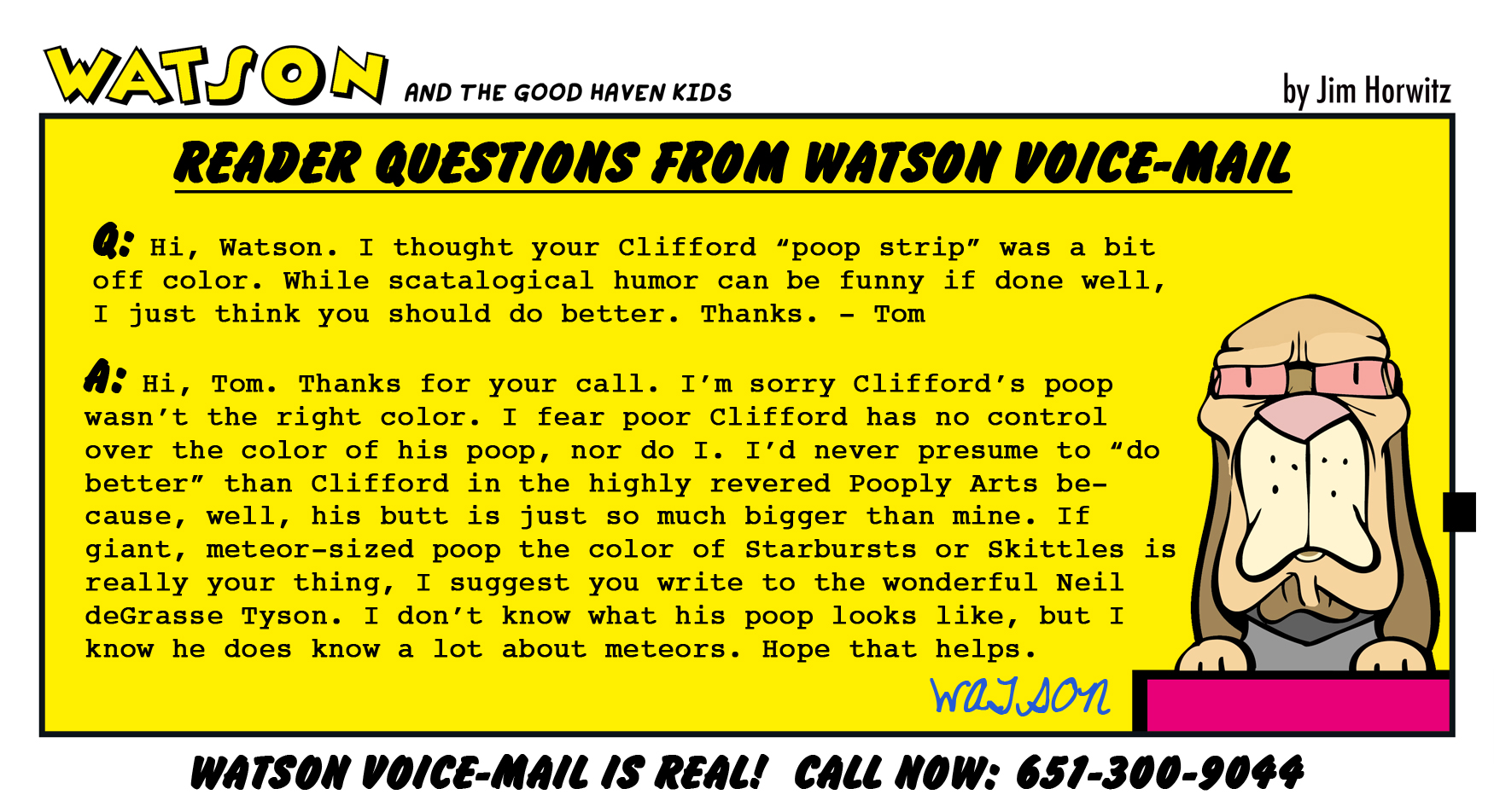 Watson Voice-Mail: Tom, WATSON by Jim Horwitz