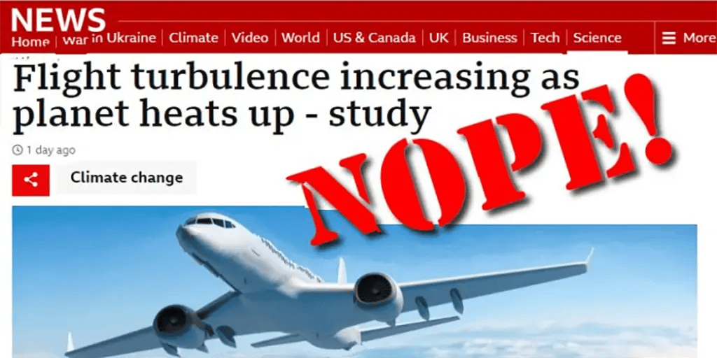 No, BBC, Flight Turbulence Is NOT a Worsening Problem in Global Aviation • Watts Up With That? - Vimarsana News