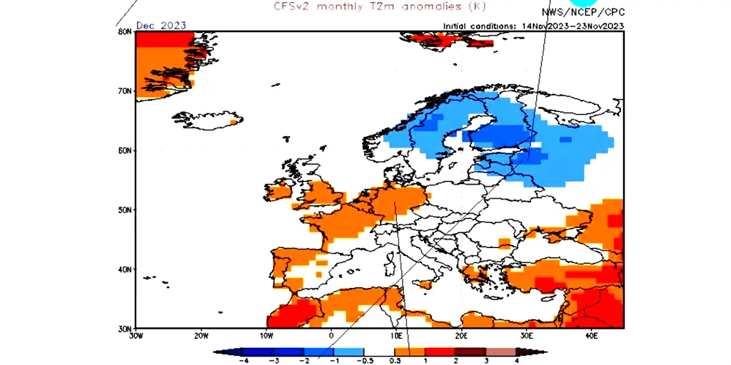 Unstable Models: NOAA Substantially Cools Its December Mean Temperature Forecast For Europe • Watts Up With That? - Vimarsana News