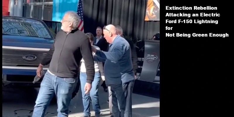 Extinction Rebellion Attacks an Electric Vehicle at the New York Auto Show - Vimarsana News