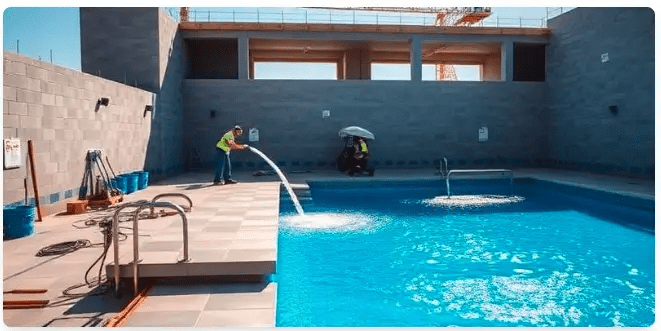 New pool construction fills