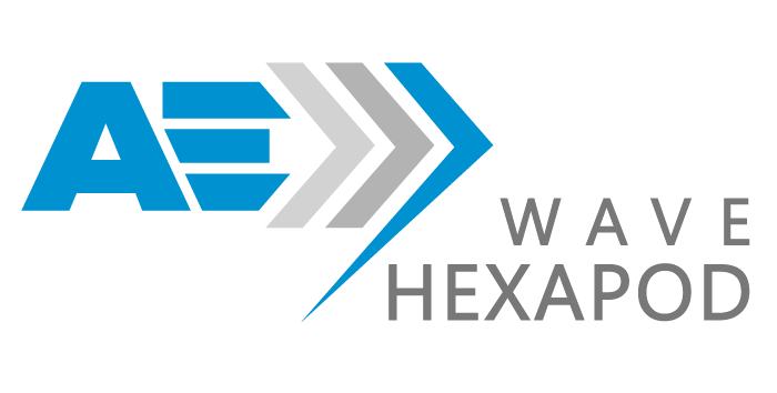 AE WaveHexapod company logo, representing the offshore wave energy converter (WEC) technology and its submersible platform.