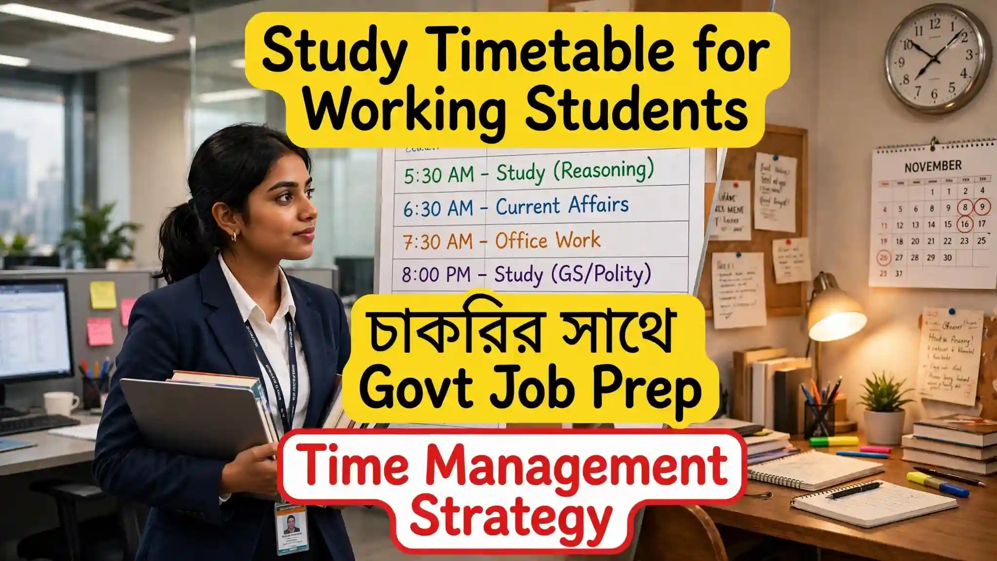 Study Timetable for Working Students