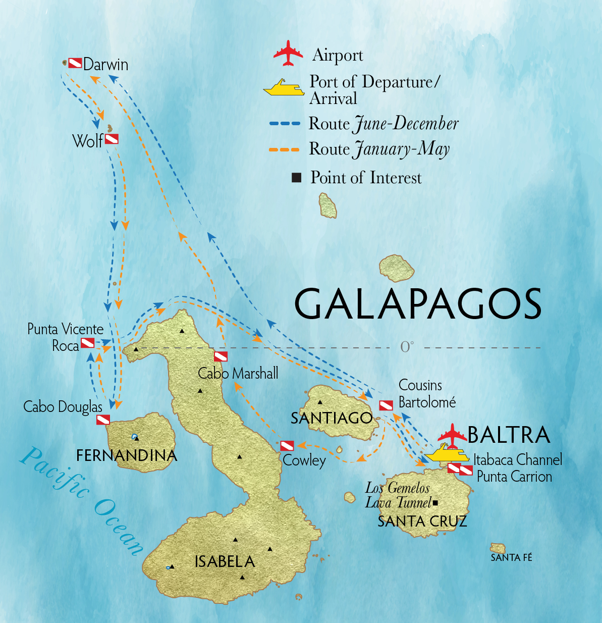 Galapagos 2026 WB Diving Map GALAPAGOS Copy 