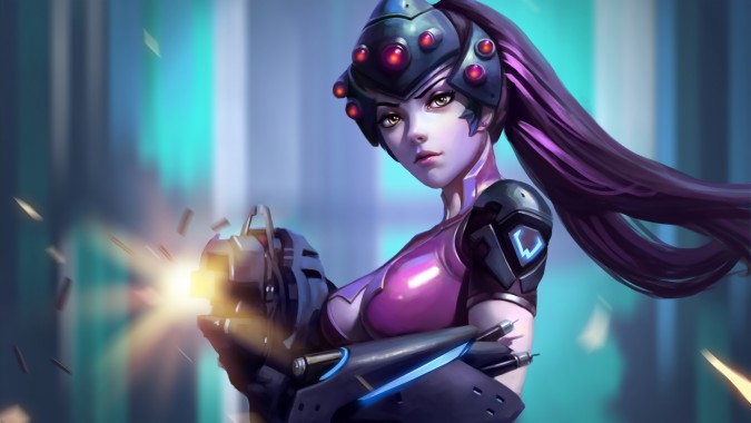 Widowmaker is a damage hero in overwatch. Widowmaker Overwatch Wallpaper Cg Artwork Fictional Character Anime Animation Black Hair 462072 Wallpaperuse
