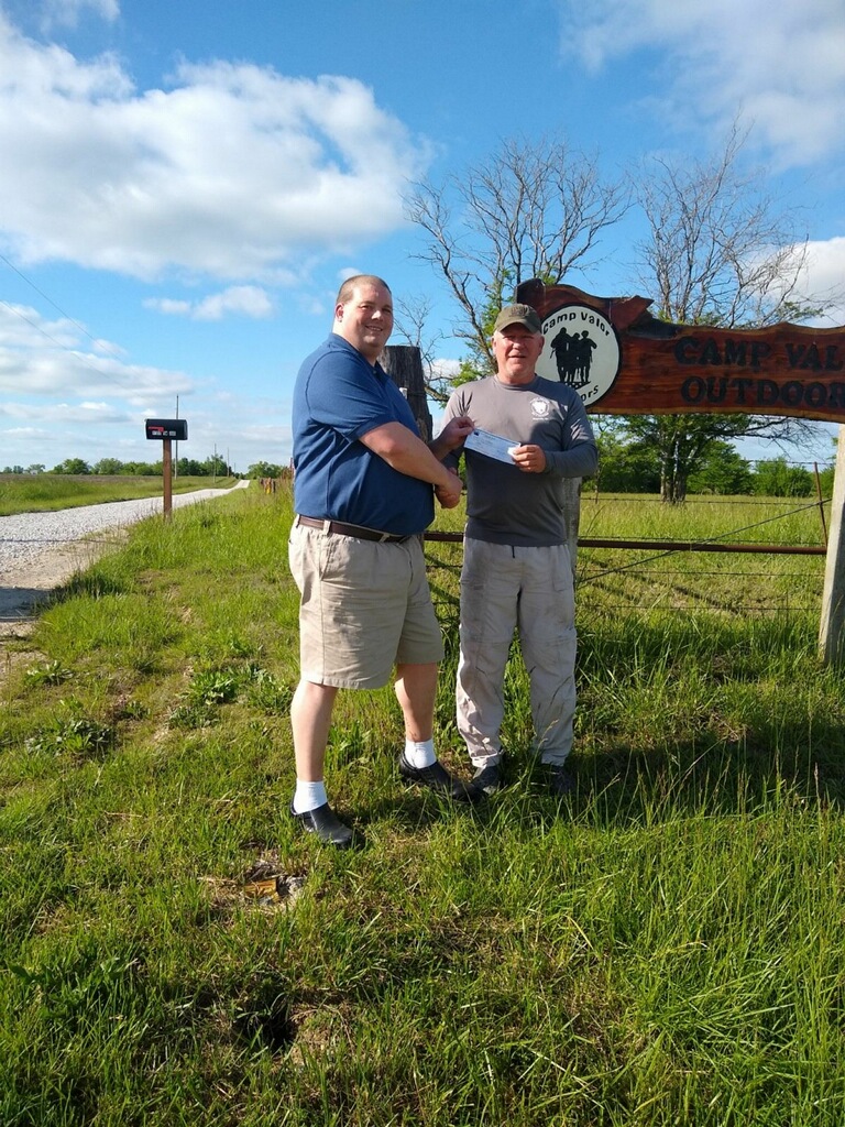 Check Presentation to Camp Valor Outdoors