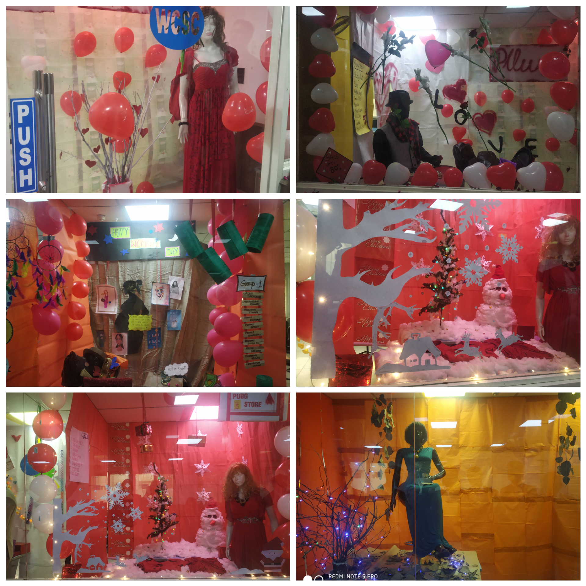 Collage activity Store display