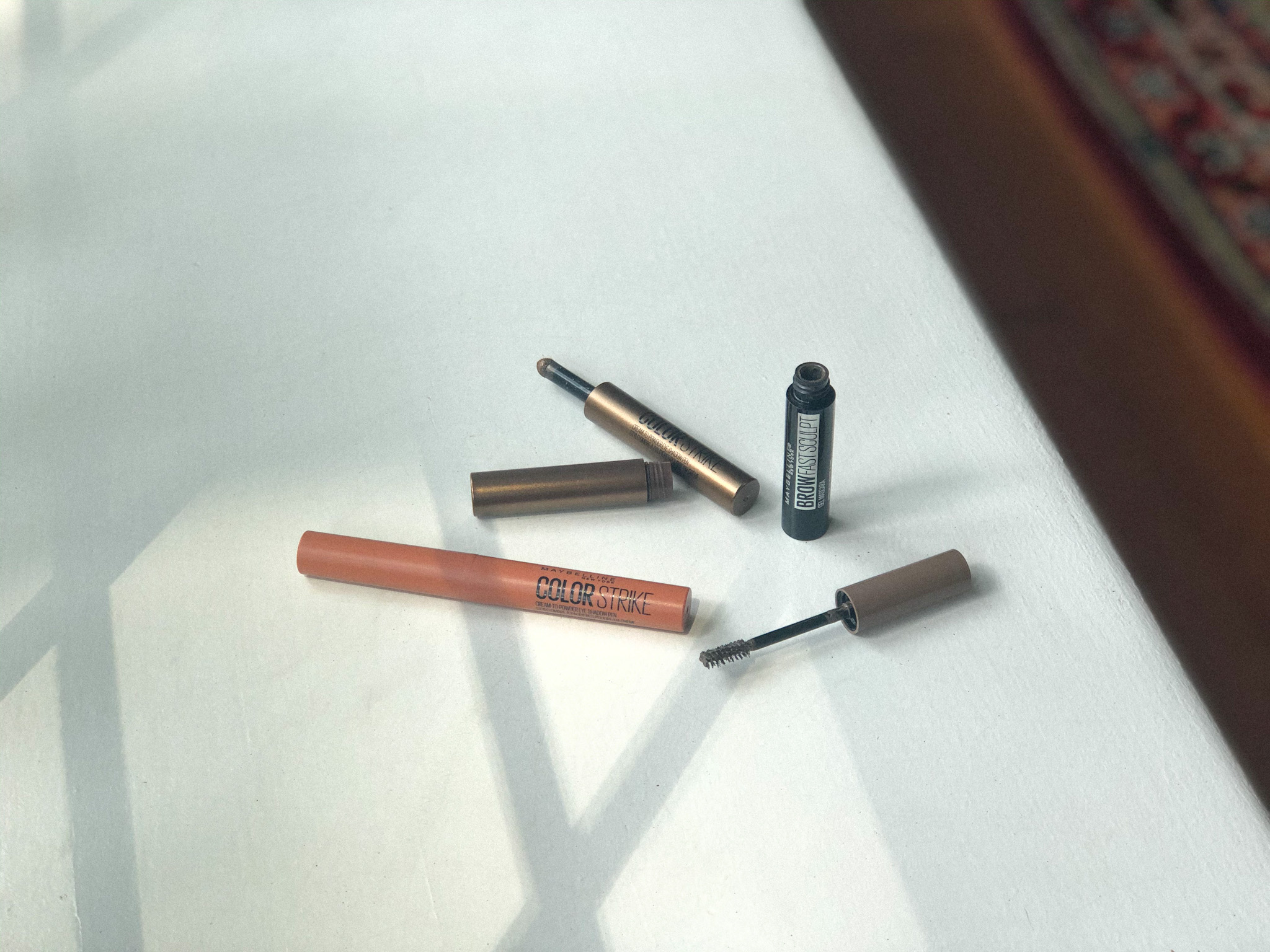 new launches from Maybelline including Color Strike Eyeshadow Pens & Brow Fast Sculpt