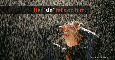 Her sin falls on Him, man responsible for woman, woman sin, women's sin