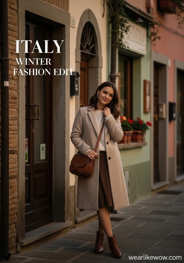 What to Wear in Italy for Women in Winter 2025: Winter Outfit to Wear in Italy 21 Image fx 14