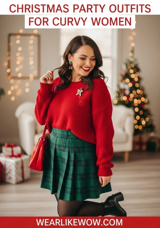 42 Gorgeous Red Christmas Outfit Ideas to Shine This Holiday Season 10 Red Christmas Outfit