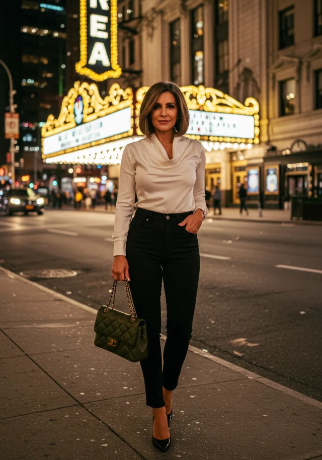 High-Waist Shaping Jeans for Mature Women