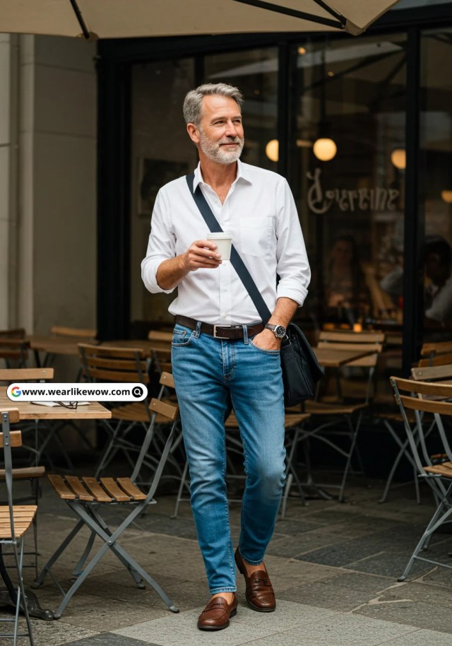 Denim Jeans Outfit for Men Over 50