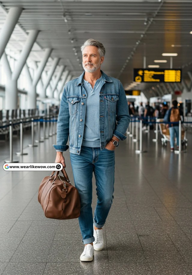 Denim Jeans Outfit for Men Over 50