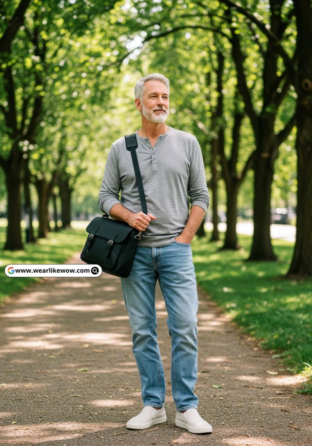 Denim Jeans Outfit for Men Over 50
