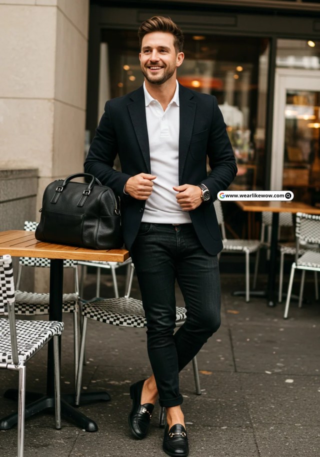 Black Blazer Outfit Men: 21 Sharp and Effortless Looks That Instantly Upgrade Your Style 23 Black Blazer Outfit for Men 16