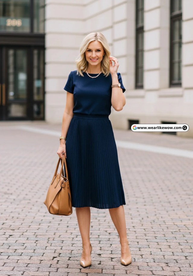 Business Casual Midi Dress: 21 Stunning & Effortless Outfit Ideas Women Swear By 11 Business Casua Midi Dress 18