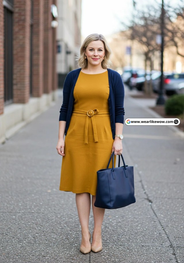 Business Casual Midi Dress: 21 Stunning & Effortless Outfit Ideas Women Swear By 27 Business Casua Midi Dress 2