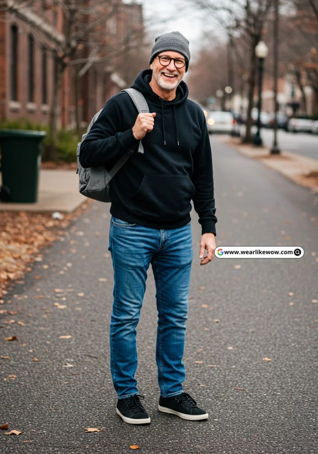 Denim Jeans Outfit for Men Over 50 16