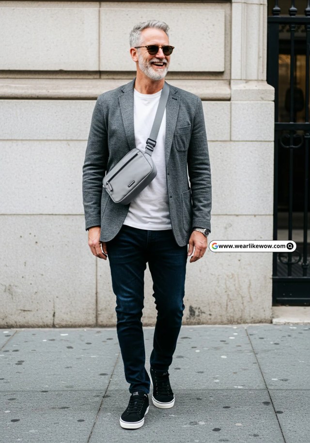 Denim Jeans Outfit for Men Over 50 9
