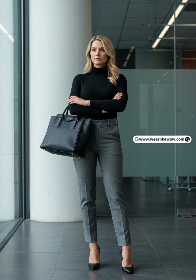 21 Stretch Work Pants Women Outfits That Instantly Transform Your Office Look 6 Stretch Pant Outfit for Women Wear Like Wow 5
