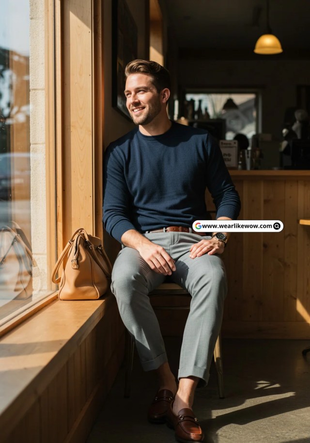 Grey Pants Outfit Men