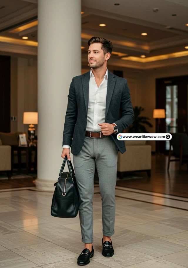 Grey Pants Outfit Men