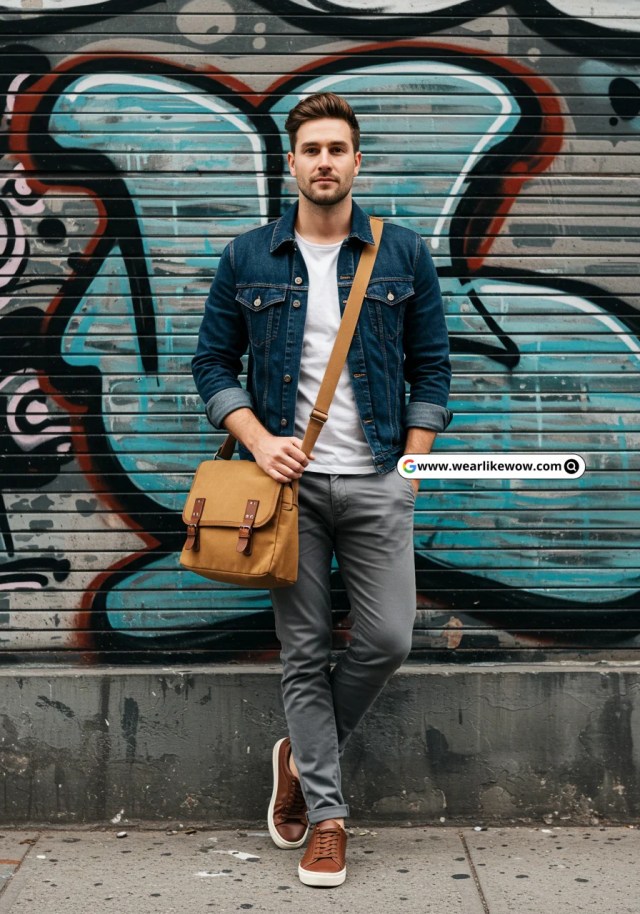 Grey Pants Outfit Men