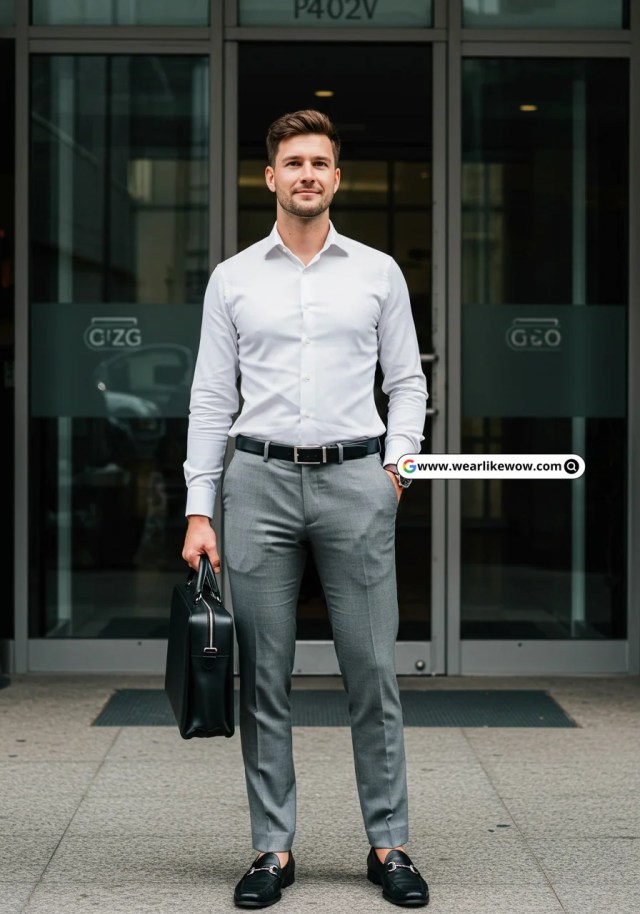 Grey Pants Outfit Men