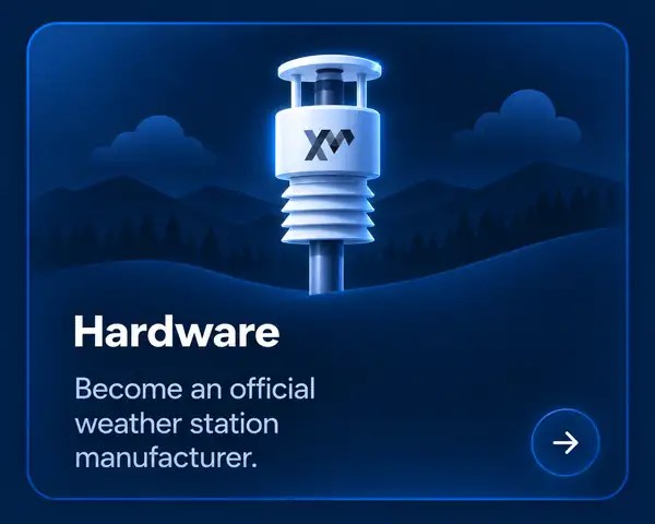WeatherXM compatible weather station hardware