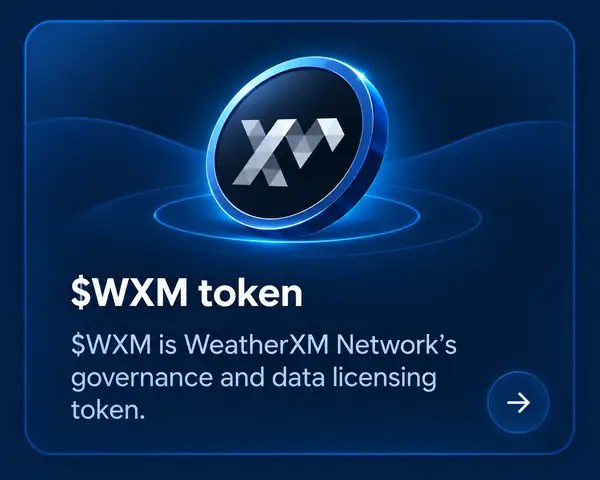 WXM token governance and data licensing