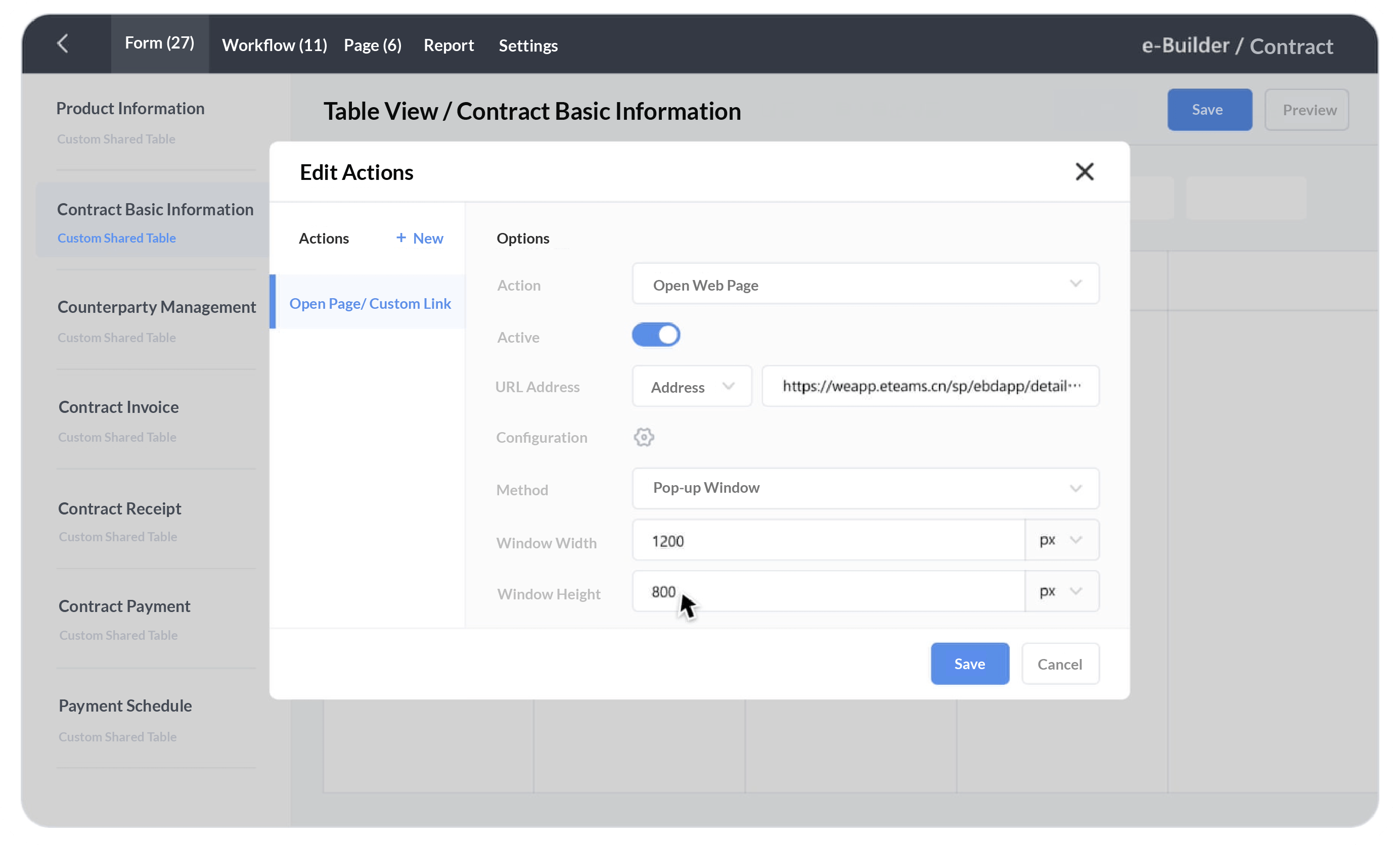 e-Builder App Modeling | Weaver
