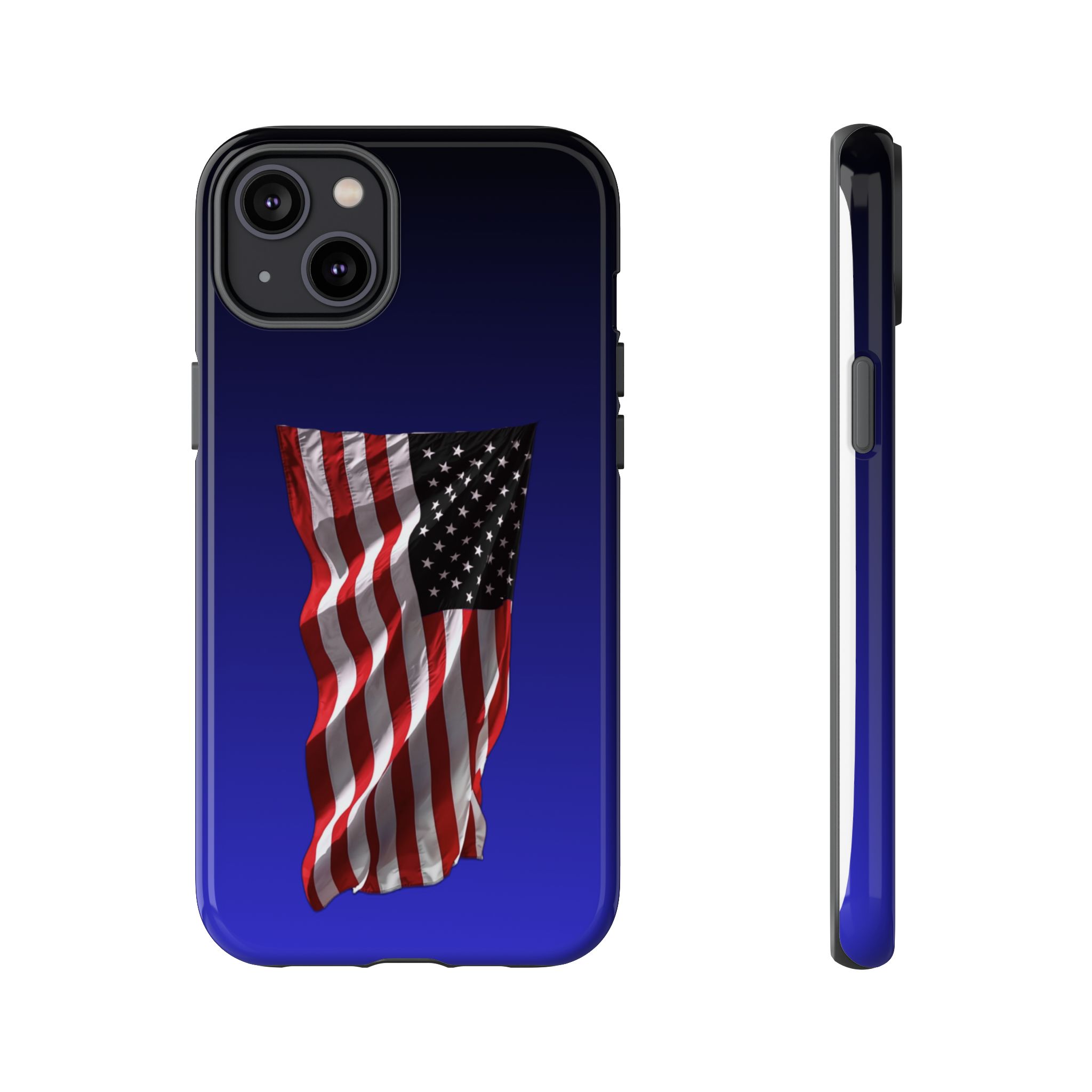 Waving American Flag  Phone Case-BLUE GRADIENT
