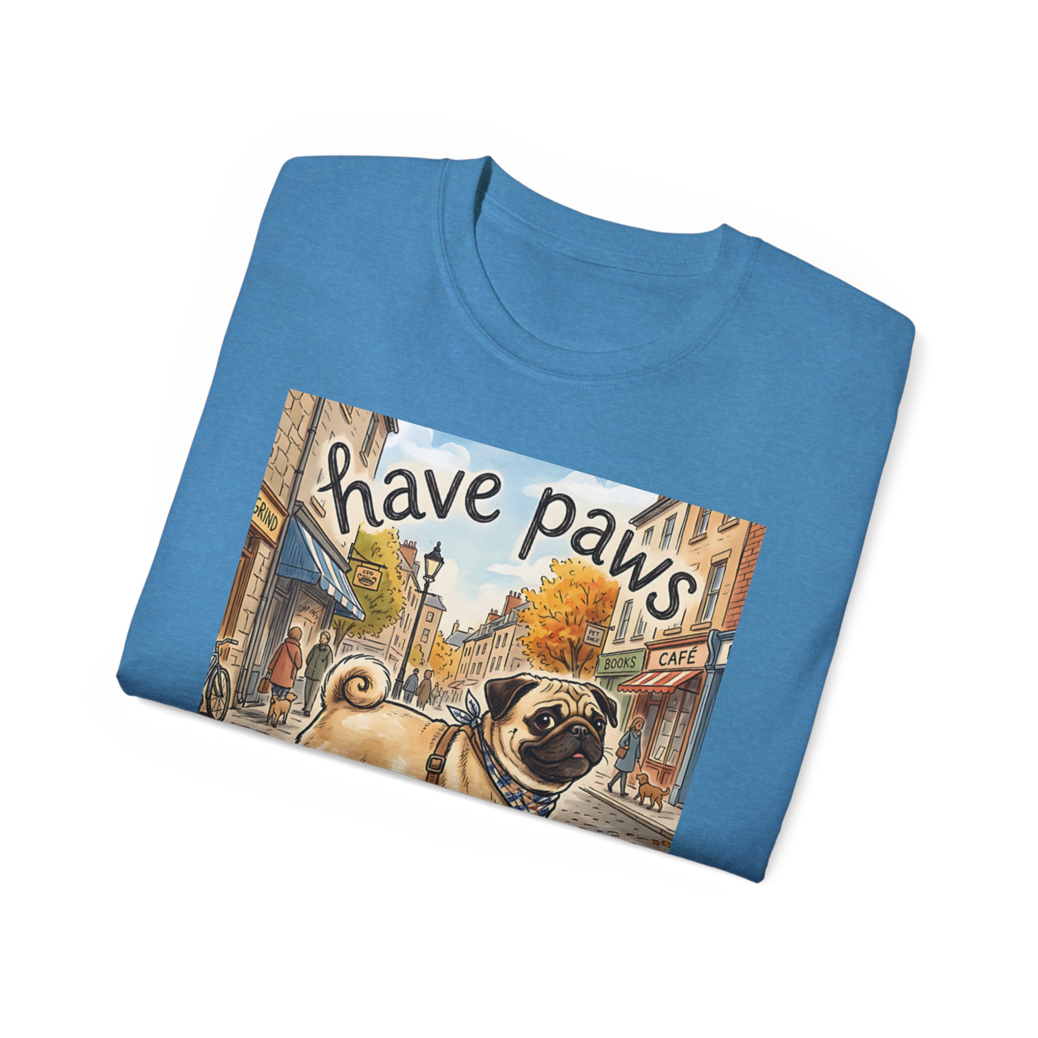 WOMENS - Pug Travel Tee — "Have Paws, Will Travel" Dog Lover T‑Shirt