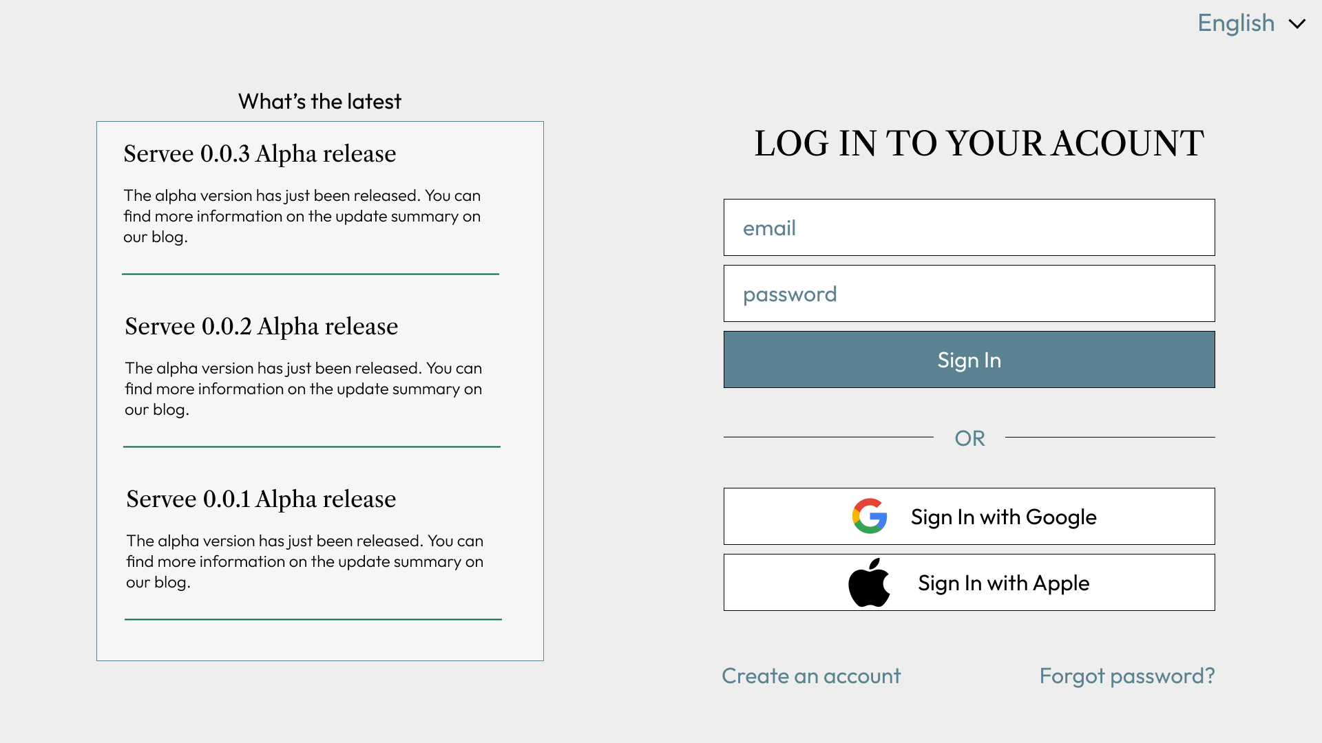 servee-login-page