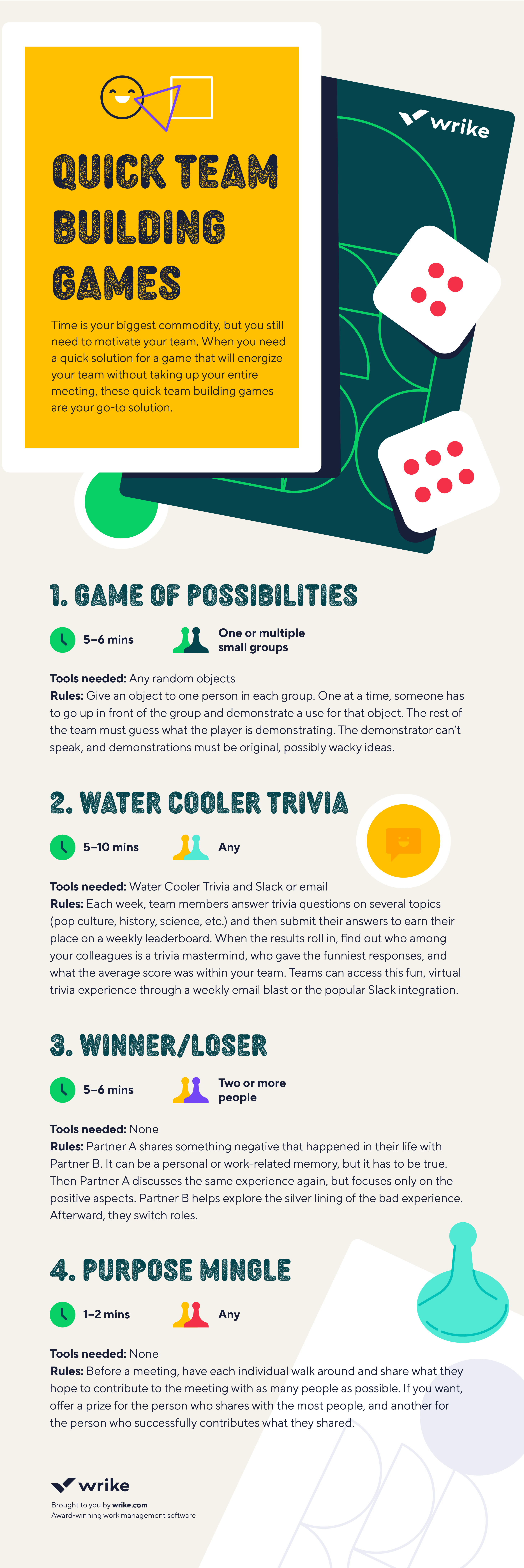 Virtual pub trivia · 4. 13 Awesome Team Building Games Infographic