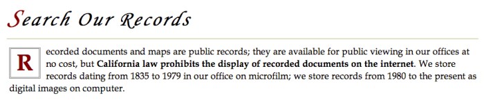 California, home of Silicon Valley, says microfilm is okay, but the internet is not.