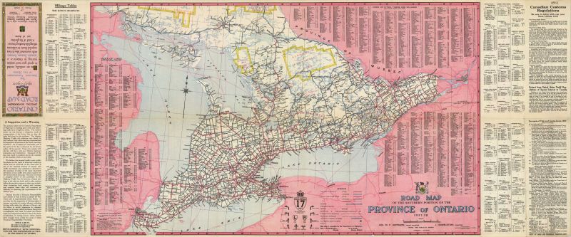 Ontario Highway Map - Light Patterns - Classic Retina Collection