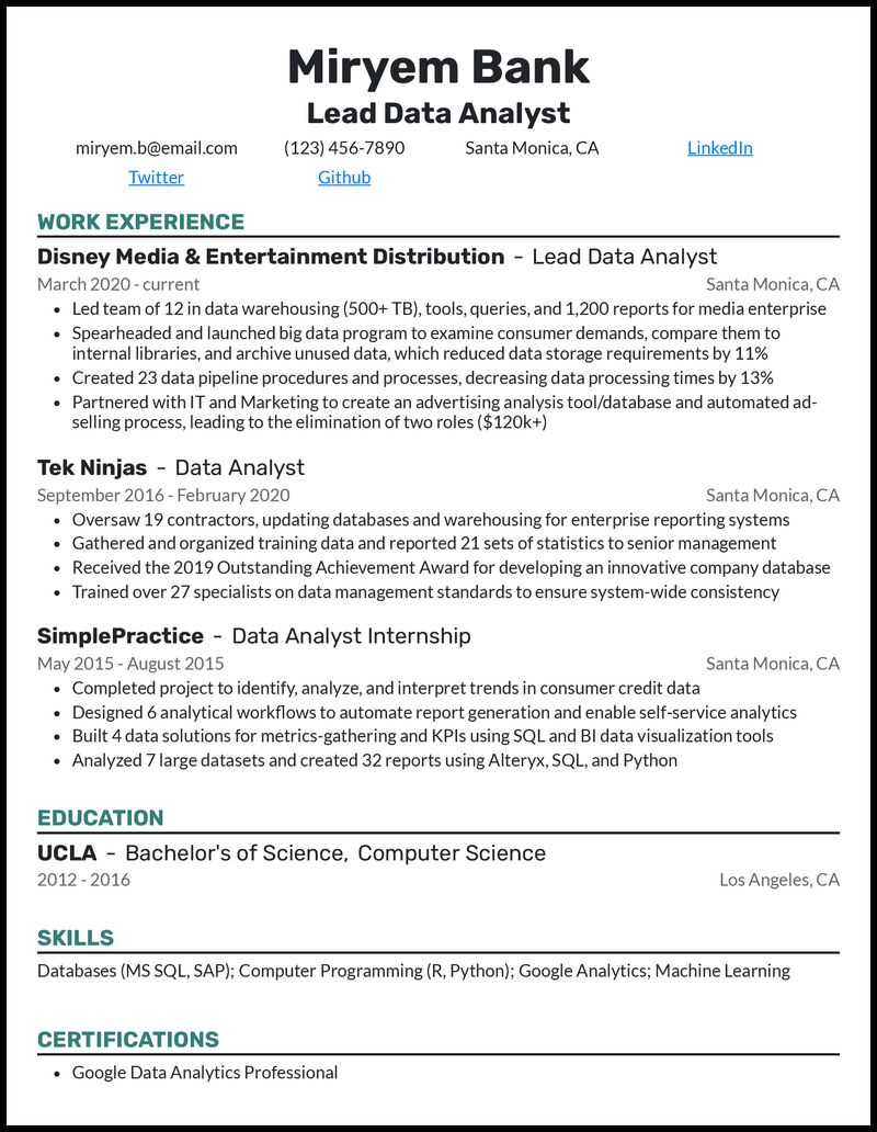 Amazon Data Analyst Resume Examples Resumecat - Ocean Wallpaper Collection - Mobile Quality