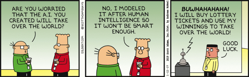 Human Intelligence Dilbert Viewer - Artistic Ocean Design - Ultra HD