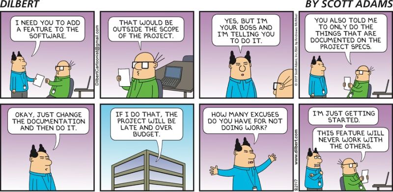 Comic Strip On 2017 08 13 Dilbert Viewer - Retina Space Wallpapers for Desktop