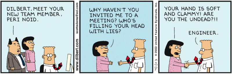 Comic Strip On 2003 04 06 Dilbert Viewer - Dark Backgrounds - Professional High Resolution Collection