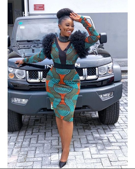 30 Decent Ankara Short Pencil Gown For Classic Ladies