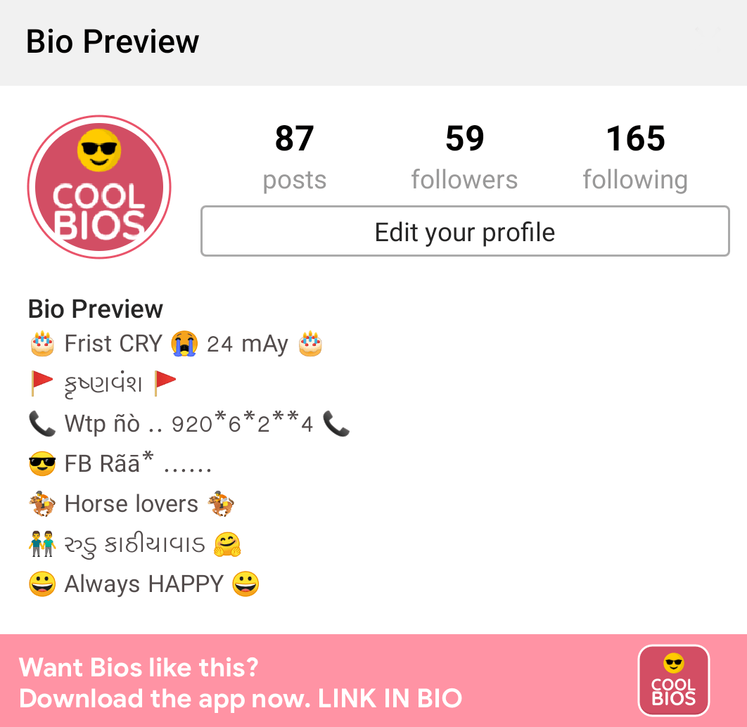 Instagram Bio Generator